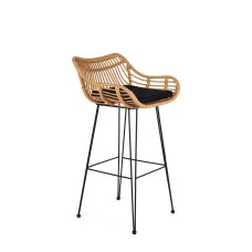 CHAIR H 105, BLACK / NATURAL